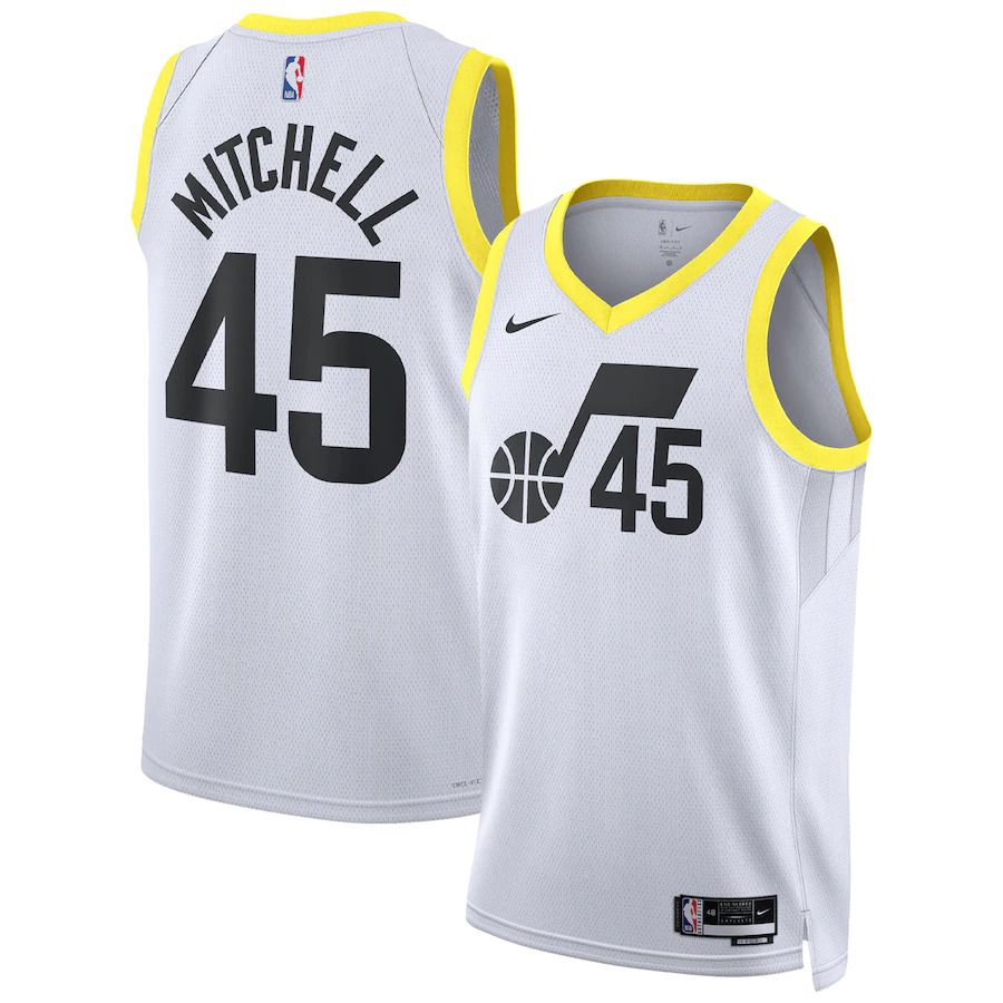 Men Utah Jazz #45 Donovan Mitchell Nike White Icon Edition 2022-23 Swingman NBA Jersey->utah jazz->NBA Jersey